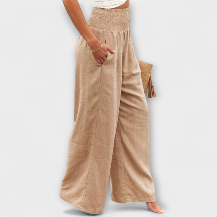 Thearya - Wide Linen Pants Auroraässige