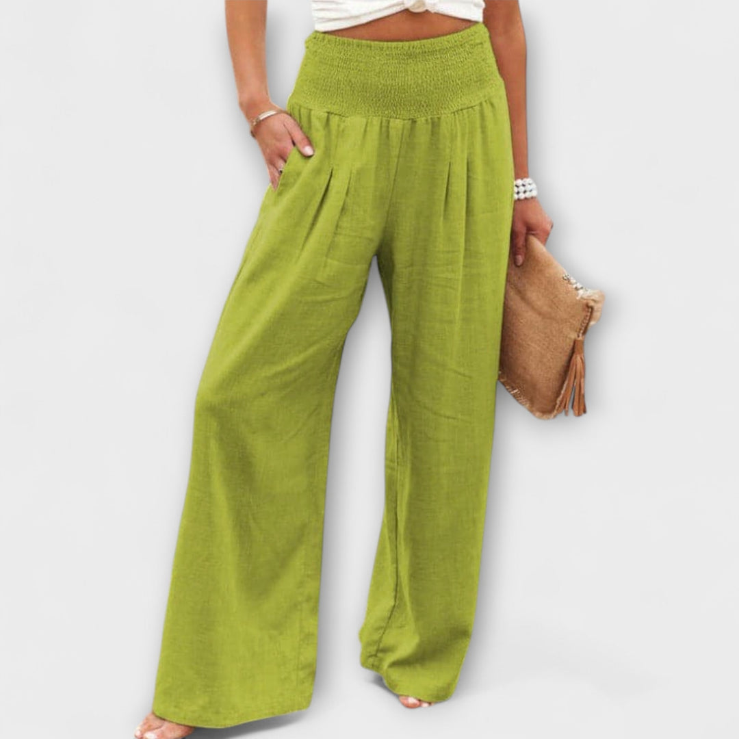 Thearya - Wide Linen Pants Auroraässige