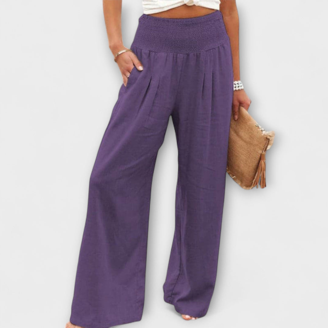 Thearya - Wide Linen Pants Auroraässige
