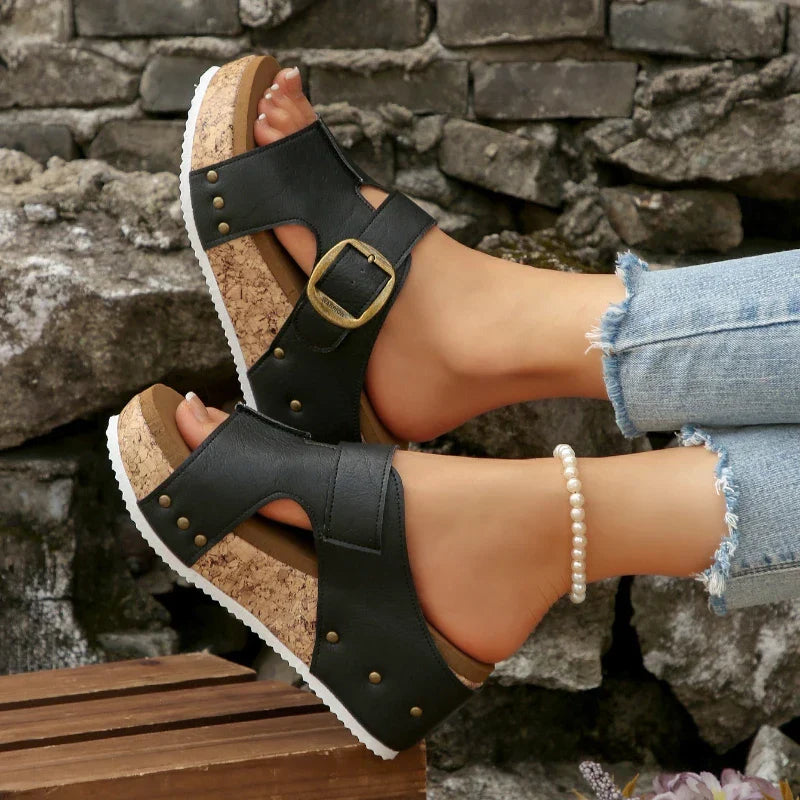 Revina Slides with Buckle