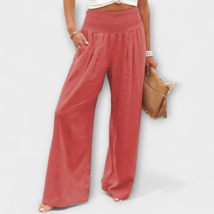 Thearya - Wide Linen Pants Auroraässige