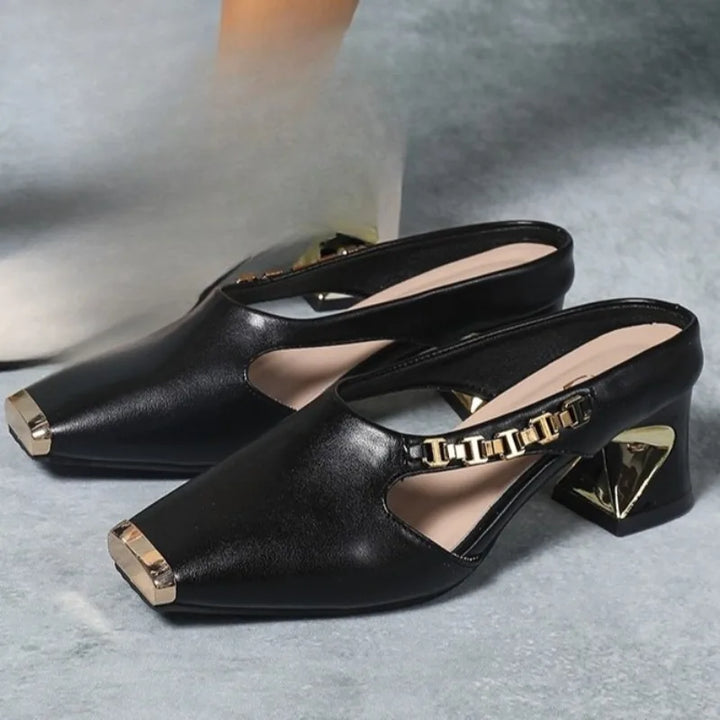 Marciana High Heels with Metallic Toe