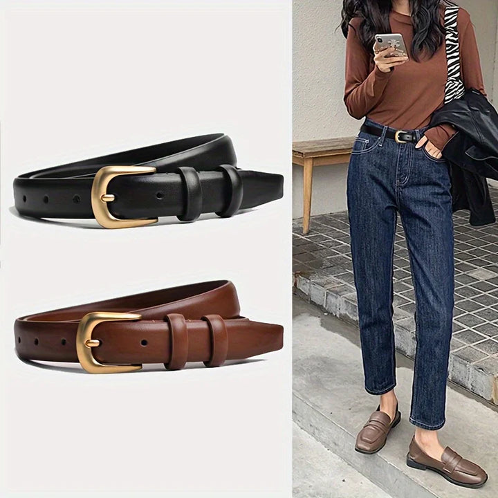 Elegant black belt for women