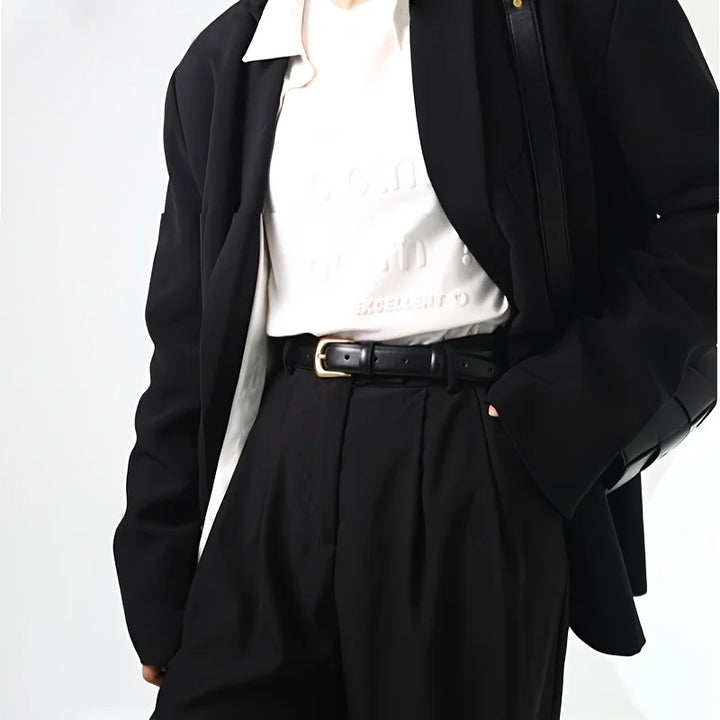 Elegant black belt for women