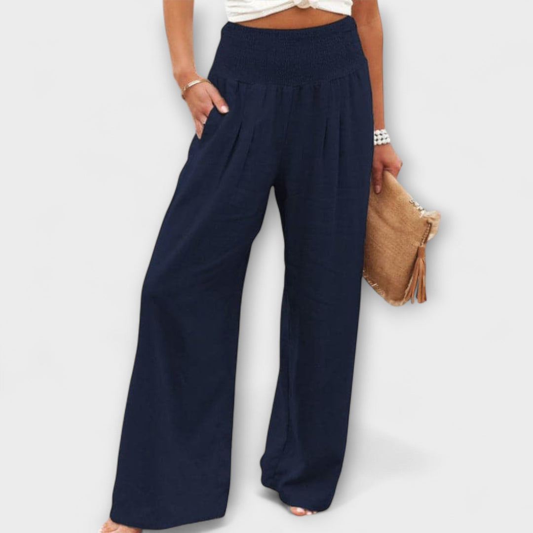 Thearya - Wide Linen Pants Auroraässige