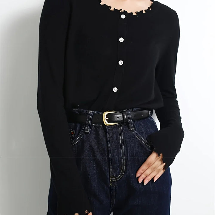 Elegant black belt for women