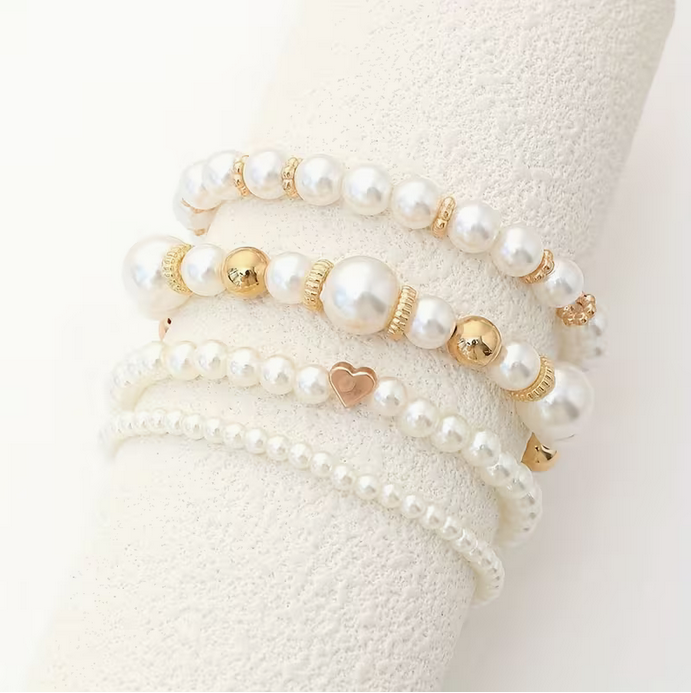 Quattro Pearl Bracelet Set | Perlume