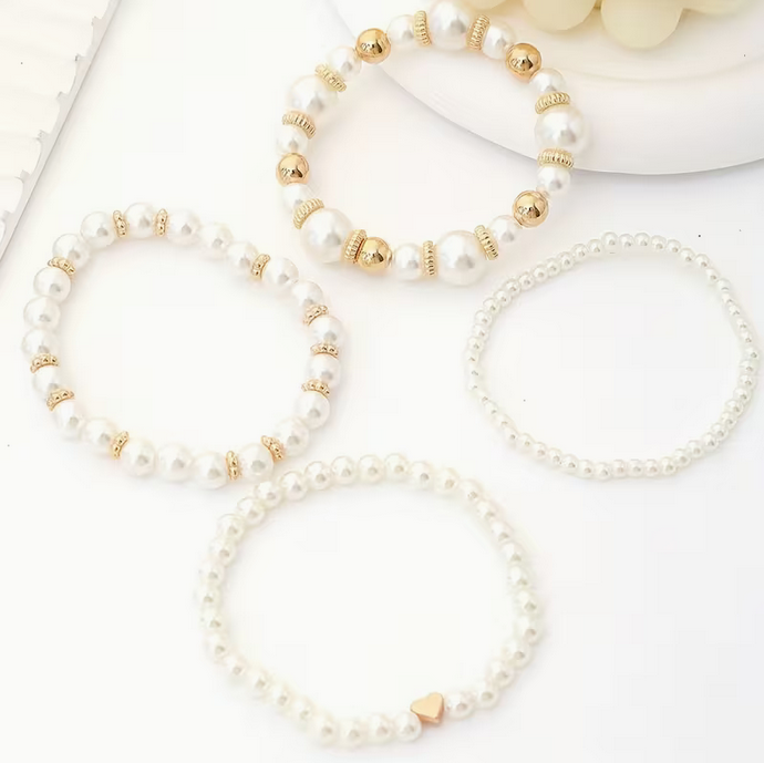 Quattro Pearl Bracelet Set | Perlume