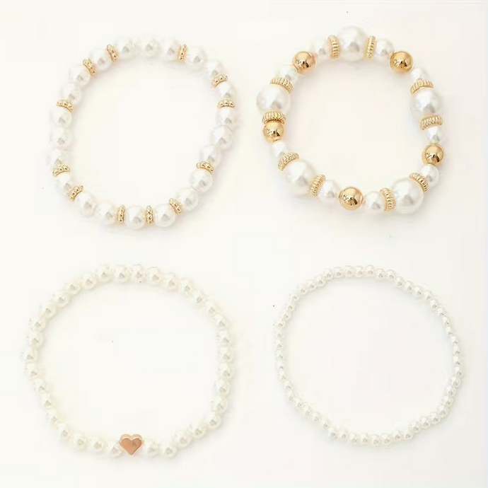 Quattro Pearl Bracelet Set | Perlume