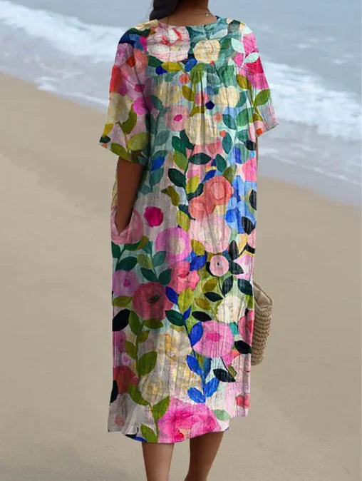Luna - Colorful Floral Summer Dress