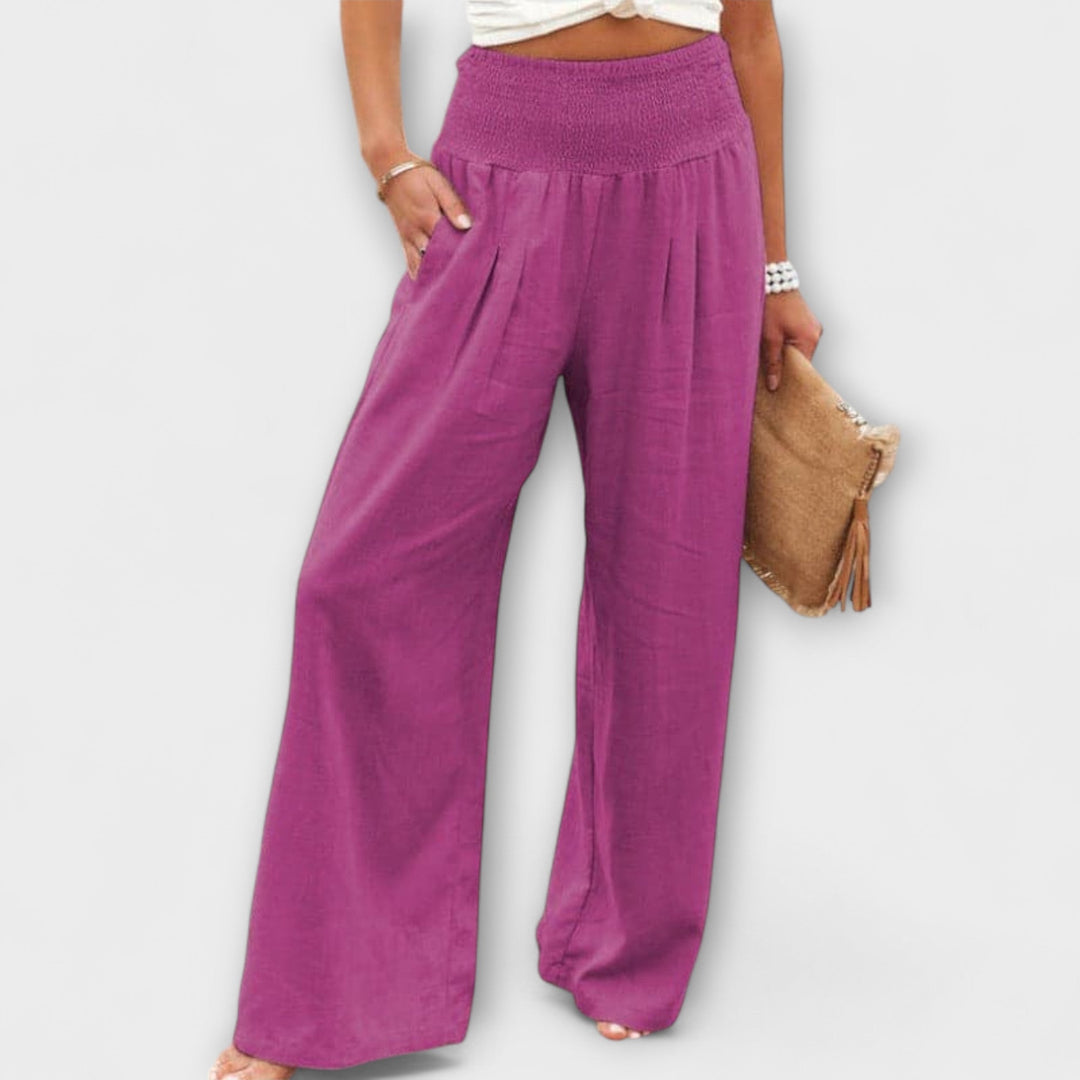 Thearya - Wide Linen Pants Auroraässige
