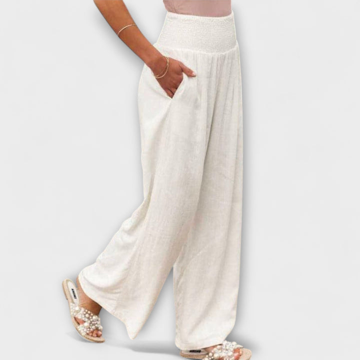 Thearya - Wide Linen Pants Auroraässige