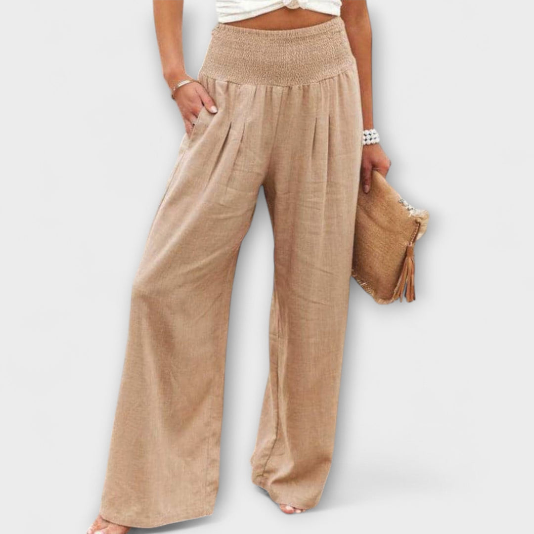 Thearya - Wide Linen Pants Auroraässige