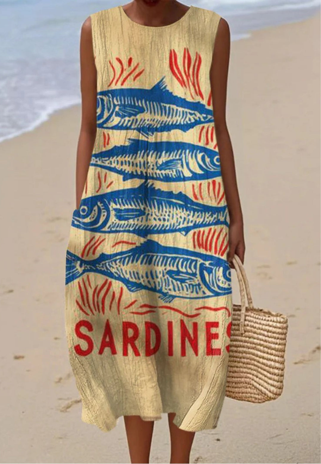 Liza - Vintage Fish Print Dress
