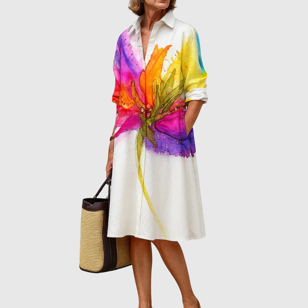 Dorisa | Luxury Midi Dress for Effortless Comfort in Summer