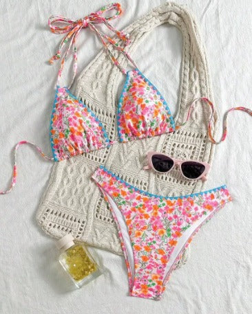Valerie | Vibrant Lace Bikini with Neck Tie