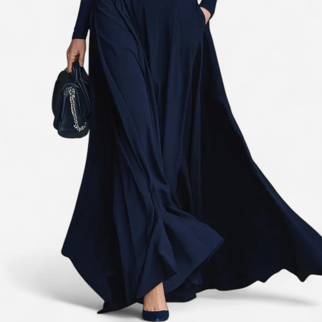 Yvelise™ Maxi Dress with High Collar