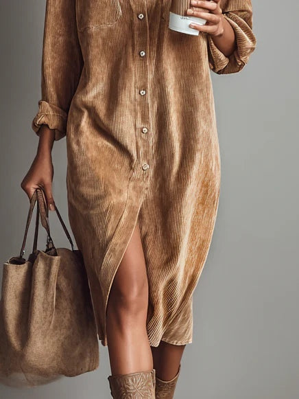 Single Breasted Midi Dress