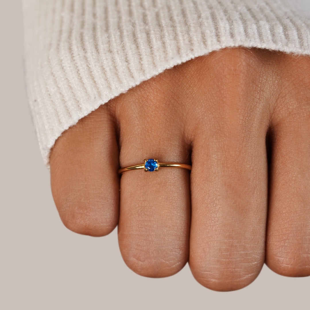 Gold Rings Featuring Birthstones