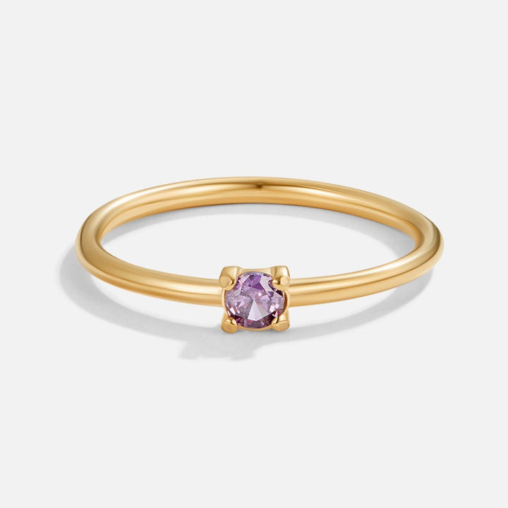 Gold Rings Featuring Birthstones
