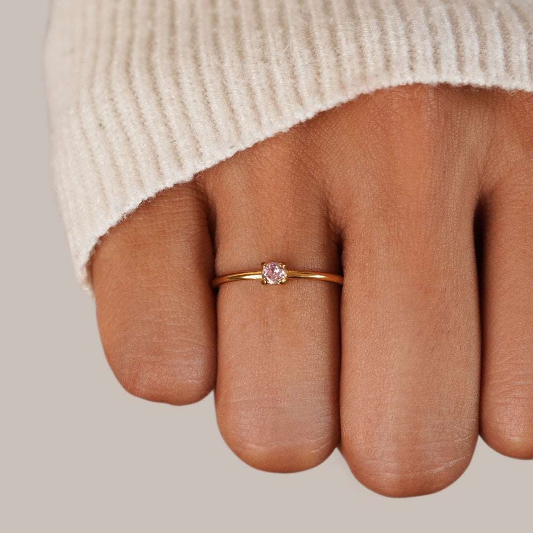 Gold Rings Featuring Birthstones