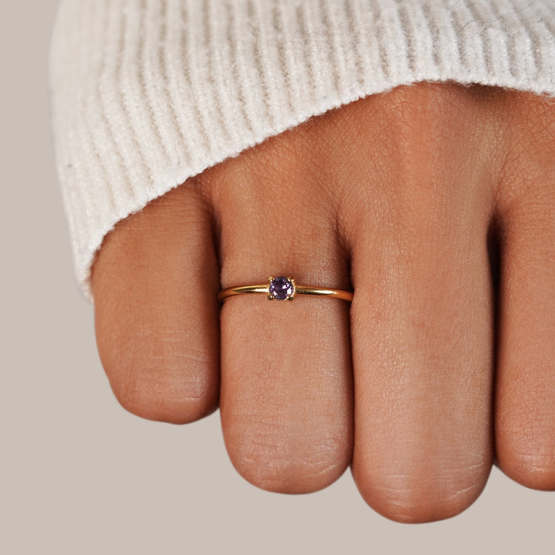 Gold Rings Featuring Birthstones