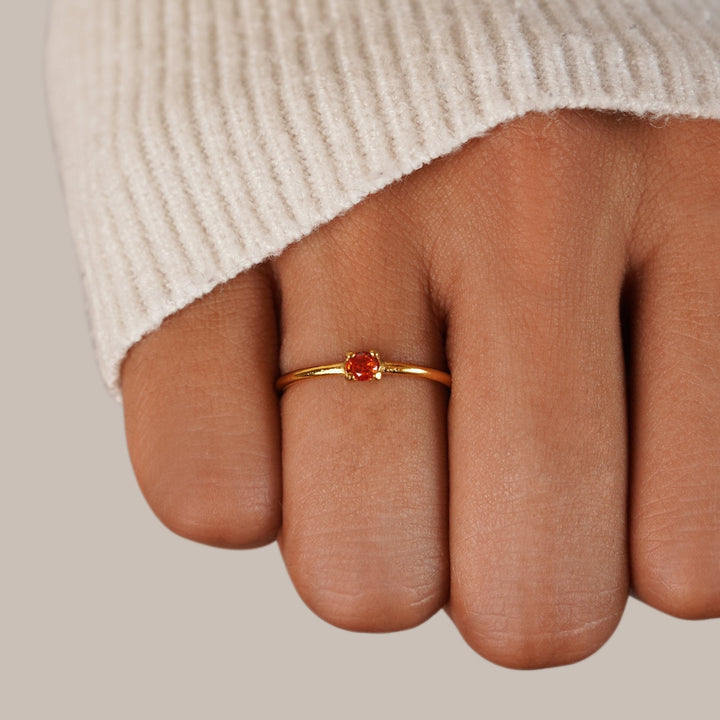 Gold Rings Featuring Birthstones