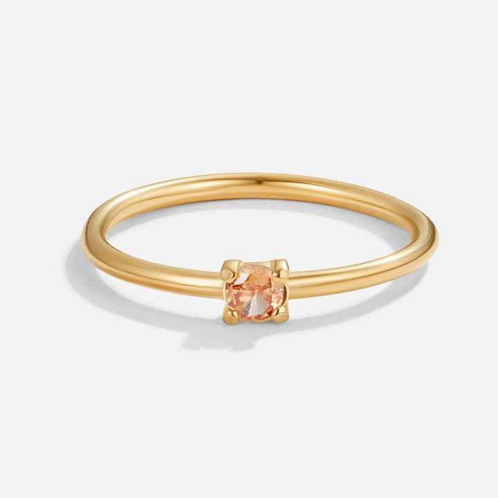 Gold Rings Featuring Birthstones
