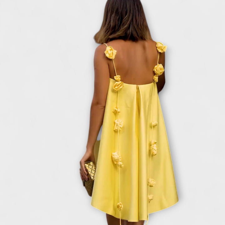 Jordan - Elegant Mini Floral Dress with Straps