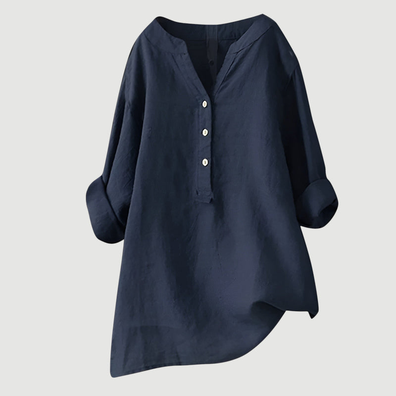 Zarina - Comfortable Linen Blouse