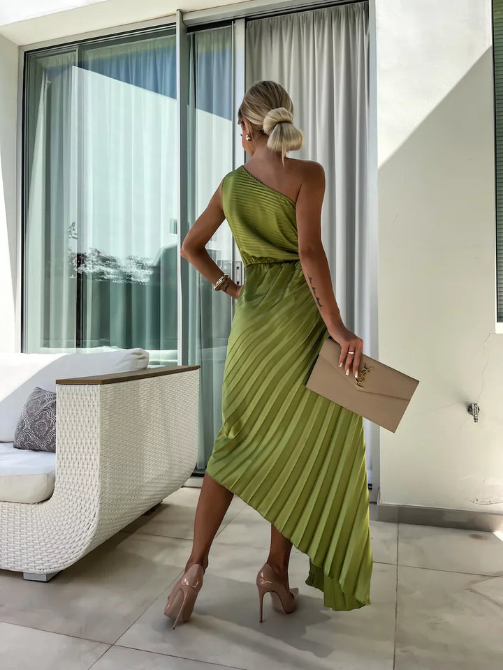 Dariella | Romantic Floral Dress with One Shoulder