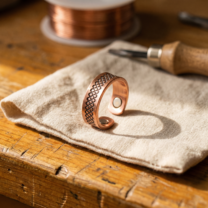 Vera's Grid Copper Ring