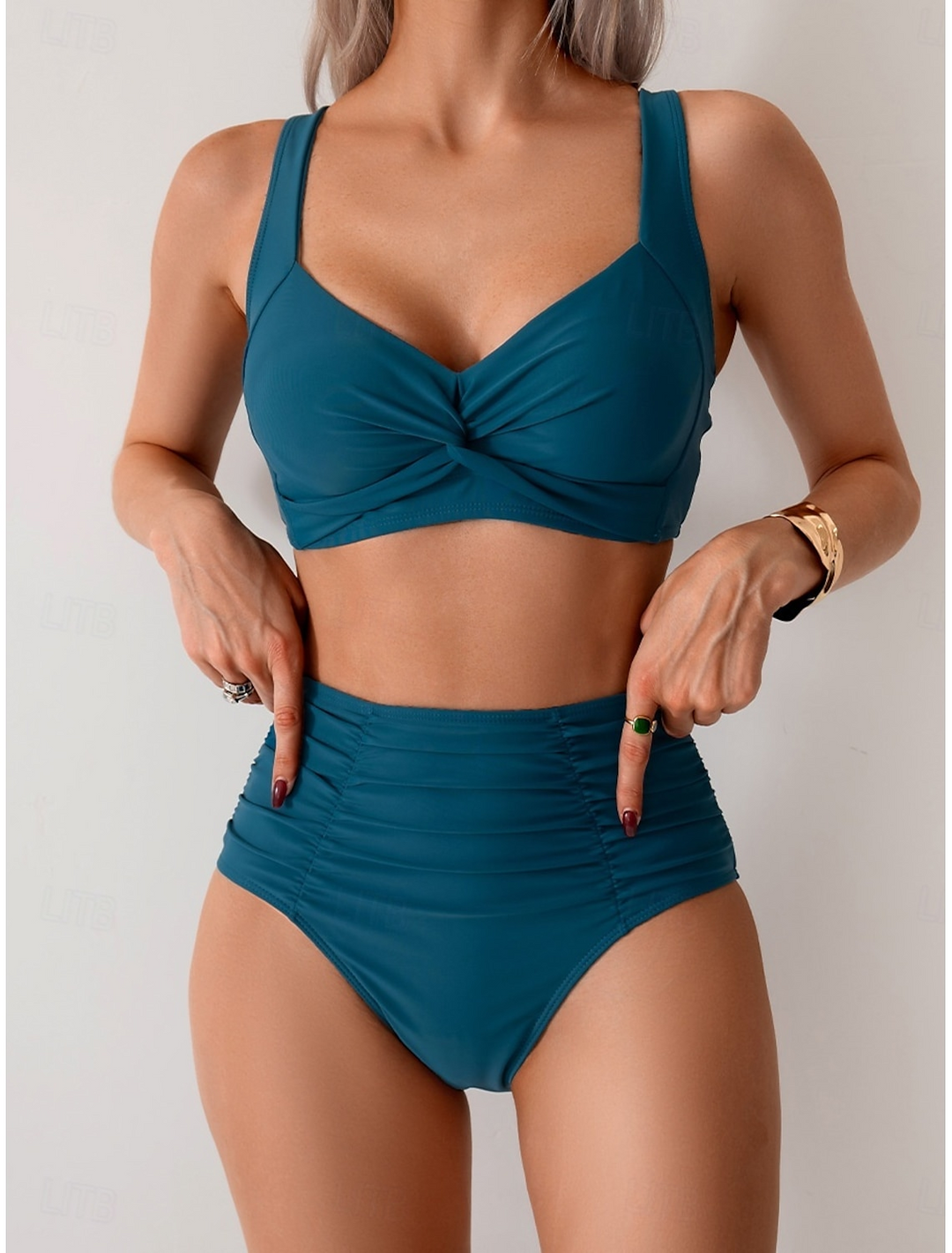 Shirley | Pleated Fabric Bikini