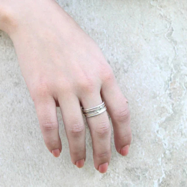 Shine - Antique Gold and Silver Layered Ring